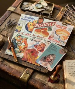 Set Giấy Báo Cổ Điển Họa Tiết Tạp Chí Retro/Vintage Trang Trí Sổ Tay, Scrapbook